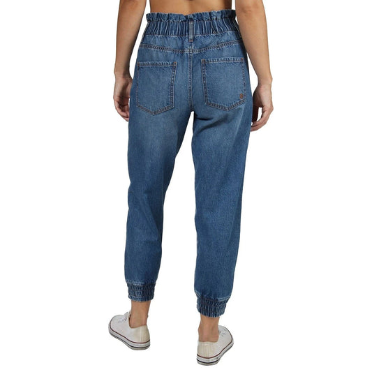 INDIGO REIN Womens Bottoms S / Blue INDIGO REIN -  Slouchy Paperbag-Waist Pants
