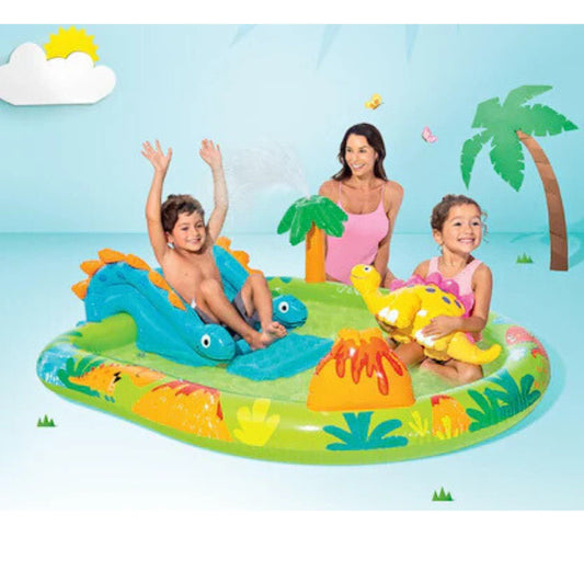 INTEX Pools & Water Toys Multi-Color INTEX - Little Dino Inflatable Play Center with Slide