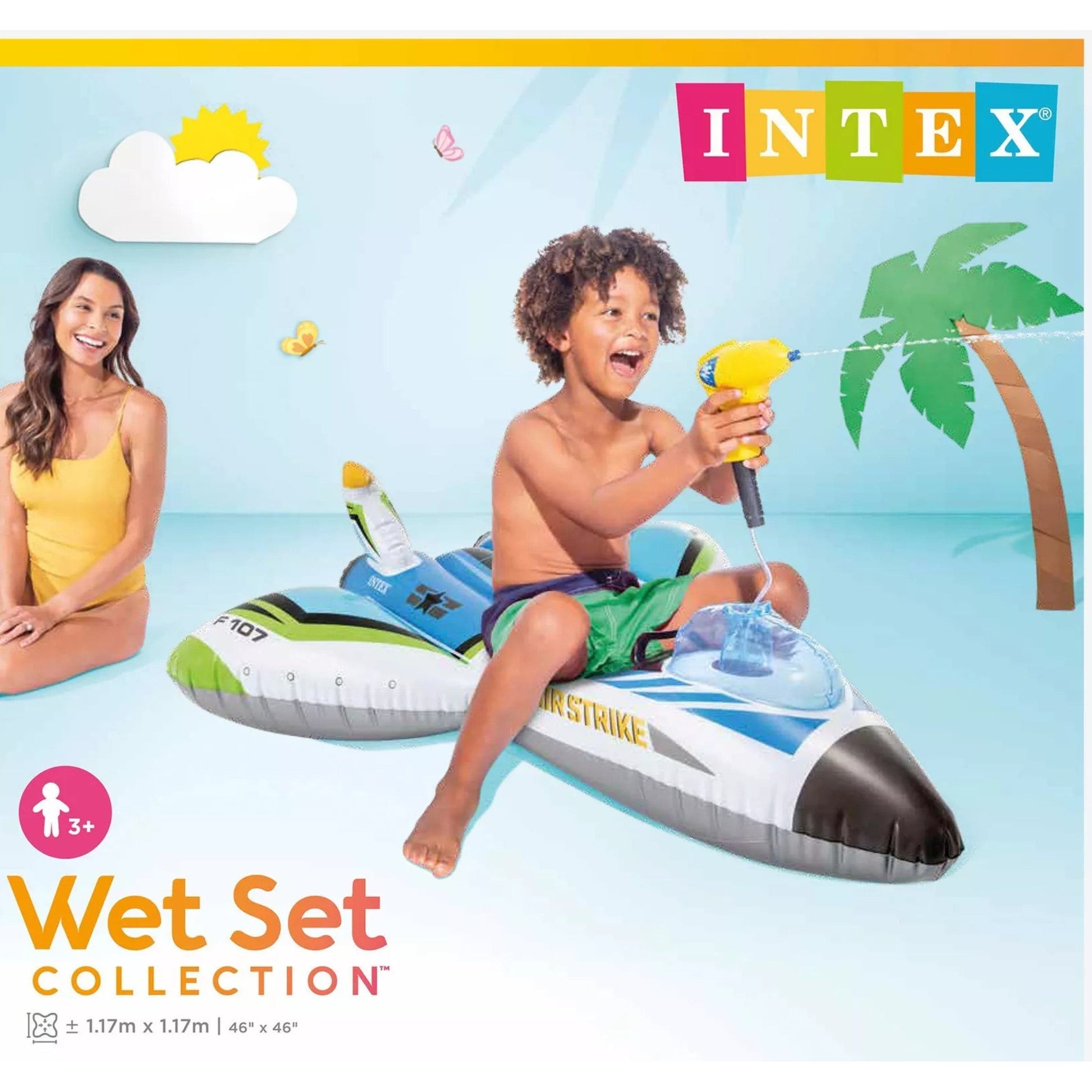 INTEX Pools & Water Toys Multi-Color INTEX - Plane with water gun pool floater