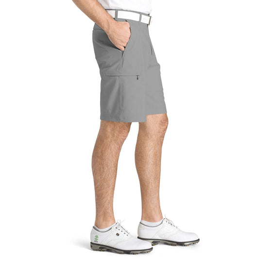 IZOD Mens Bottoms 40W x 10L / Grey IZOD - Casual Short Zipper Side