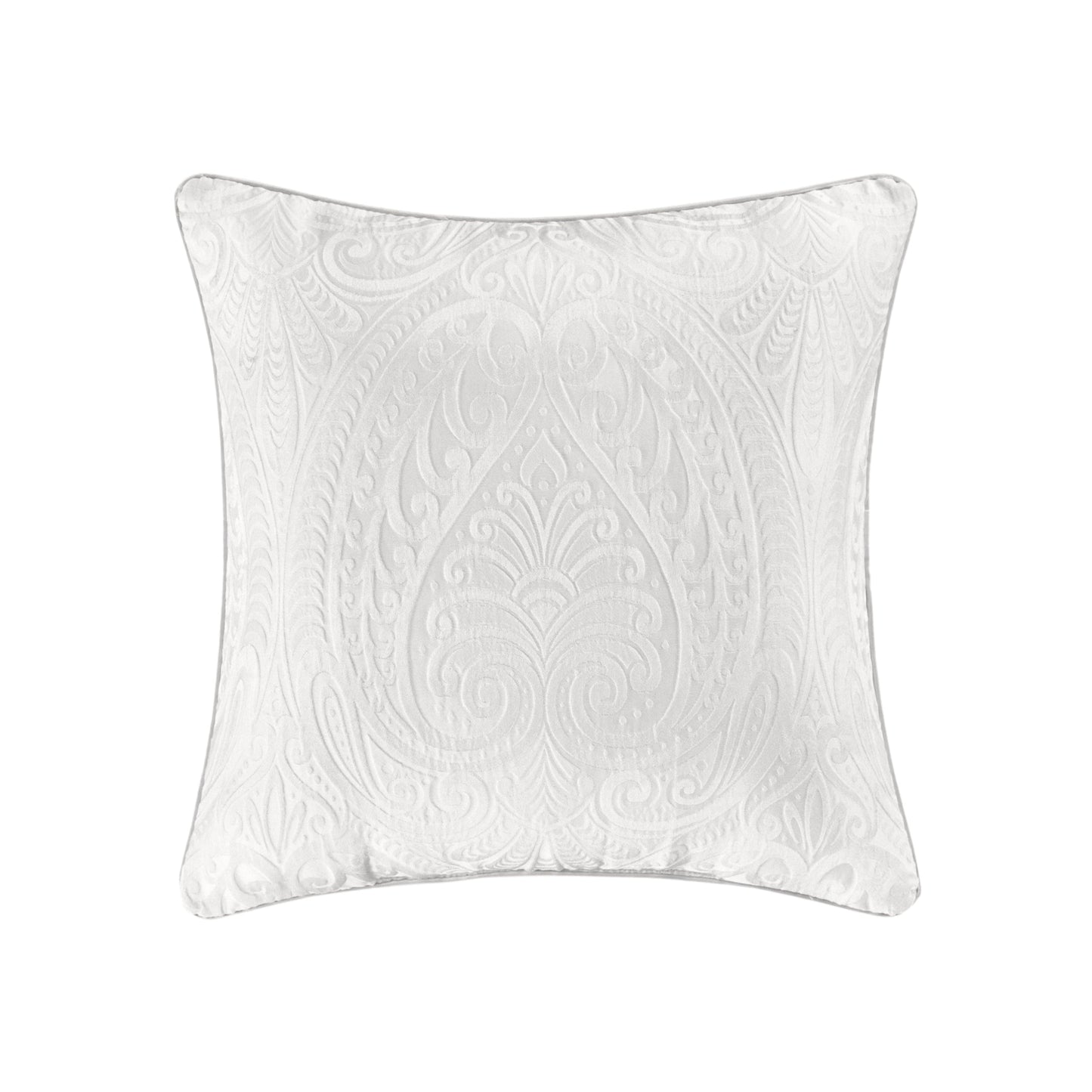 J. QUEEN Pillows White J. QUEEN - Elegante Square Throw Pillow