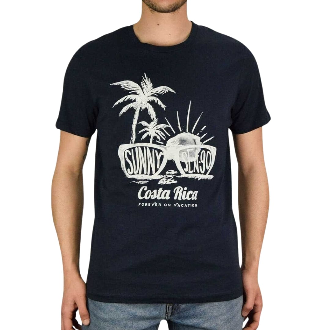 JACK & JONES S / Navy JACK & JONES - Costa Rica Graphic T-Shirt