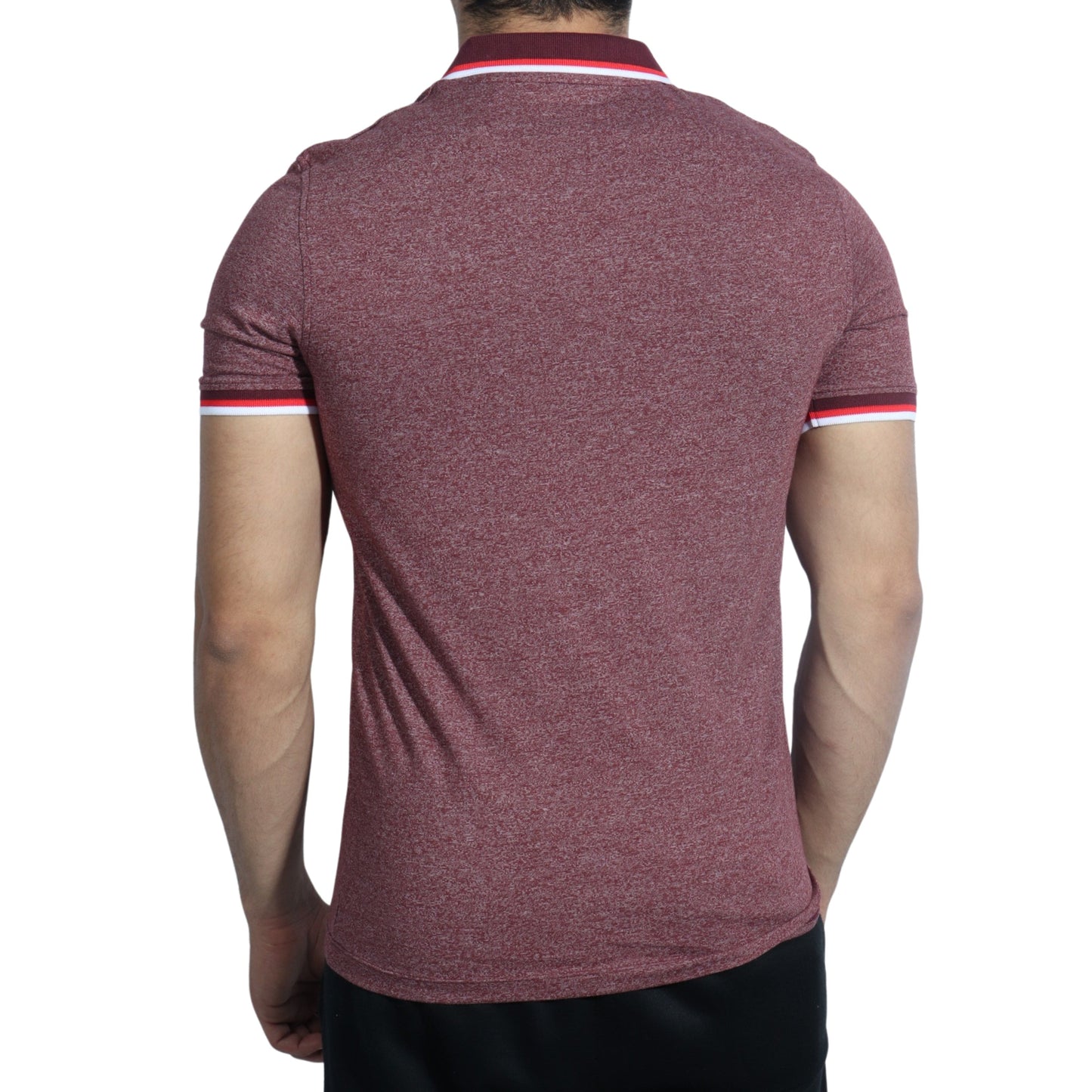 JACK & JONES Mens Tops S / Burgundy JACK & JONES - Collar Neck T-shirt