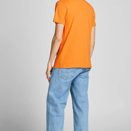 JACK & JONES Mens Tops M / Orange JACK & JONES - Crew Neck T-Shirt