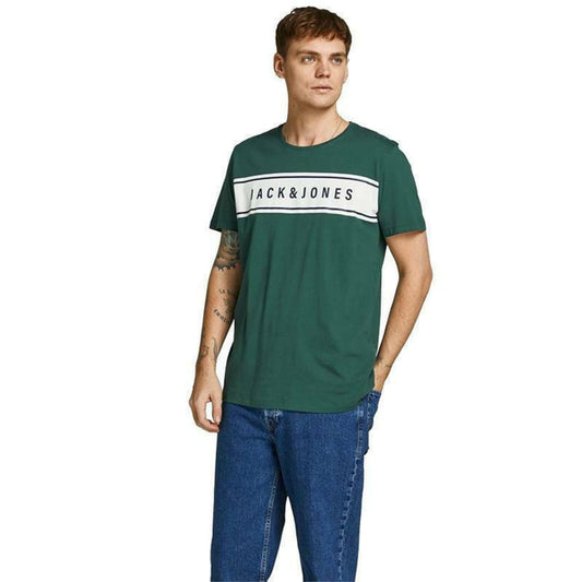 JACK & JONES Mens Tops S / Green JACK & JONES - Front Logo T-Shirt