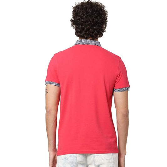 JACK & JONES Mens Tops S / Pink JACK & JONES - Polo T-Shirt