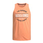 JACK & JONES Mens Tops S / Orange JACK & JONES -  Printed Cap Sleeve T-Shirt