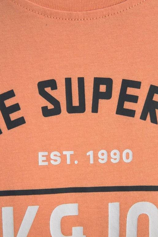 JACK & JONES Mens Tops S / Orange JACK & JONES -  Printed Cap Sleeve T-Shirt