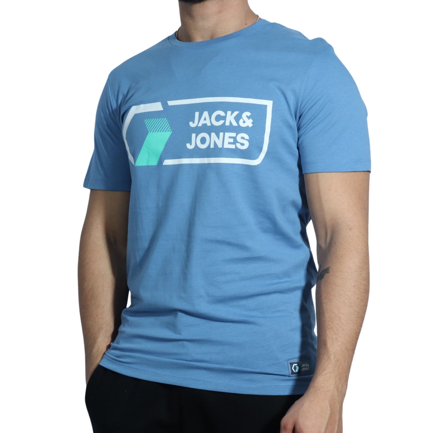 JACK & JONES Mens Tops S / Blue JACK & JONES -  Printed Front T-shirt