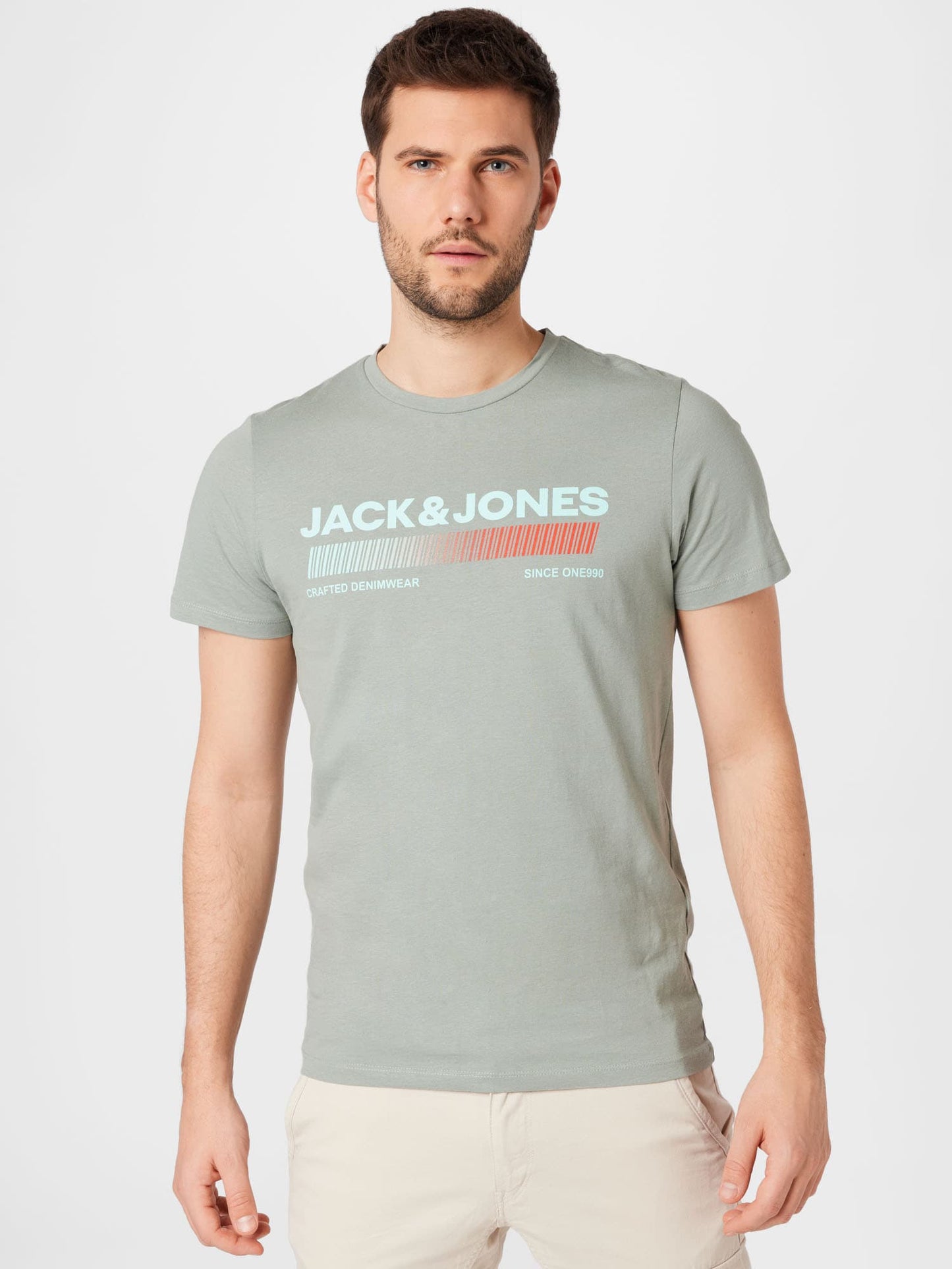 JACK & JONES Mens Tops S / Green JACK & JONES - Pull Over T-shirt