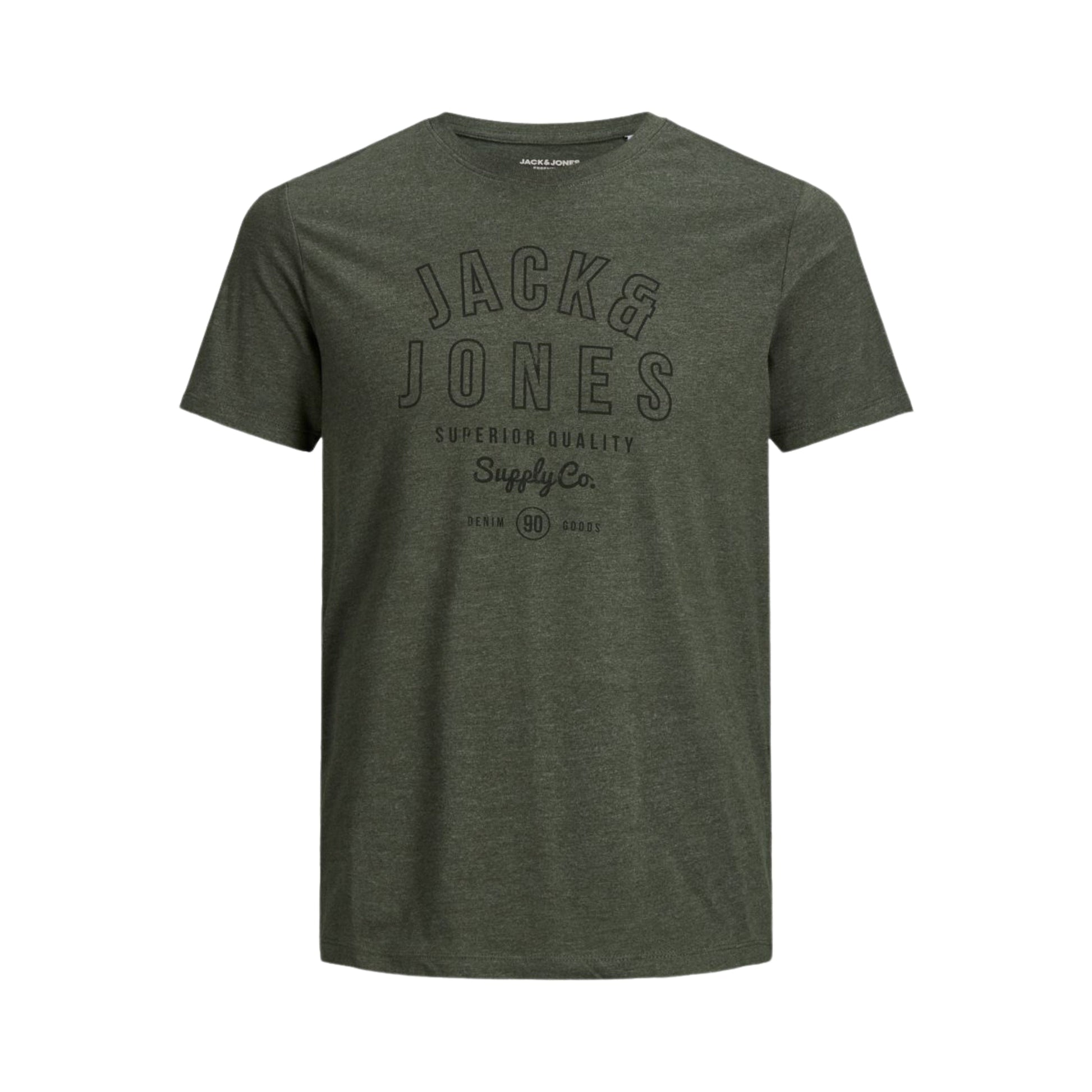 JACK & JONES Mens Tops S / Green JACK & JONES - Slim Fit Borst Logo T-shirt