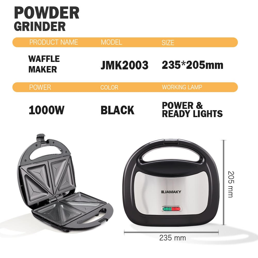 JAMAKY Kitchen Appliances 1000 W JAMAKY - Sandwich Maker 1000W