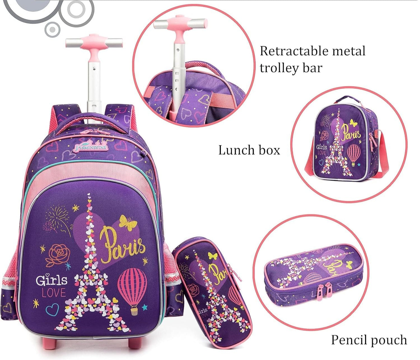 JASMINESTAR School Bags Multi-Color JASMINESTAR - Colorful School Backpack Set