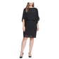 JESSICA HOWARD Womens Dress XL / Black JESSICA HOWARD - Cocktail Blouson Dress Plus