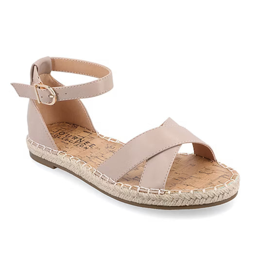 JOURNEE COLLECTION - Faux leather Lyddia Espadrille Flat Sandal