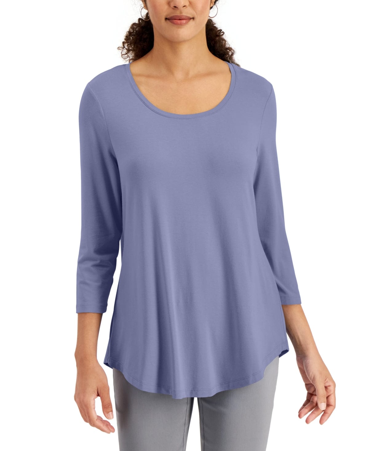 JM COLLECTION Womens Tops XL / Purple JM COLLECTION -  3/4-Sleeve Top