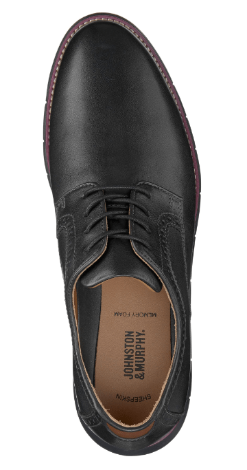 JOHNSTON & MURPHY Mens Shoes 45 / Black JOHNSTON & MURPHY - Holden Plain Toe Full Grain Fancy Shoes