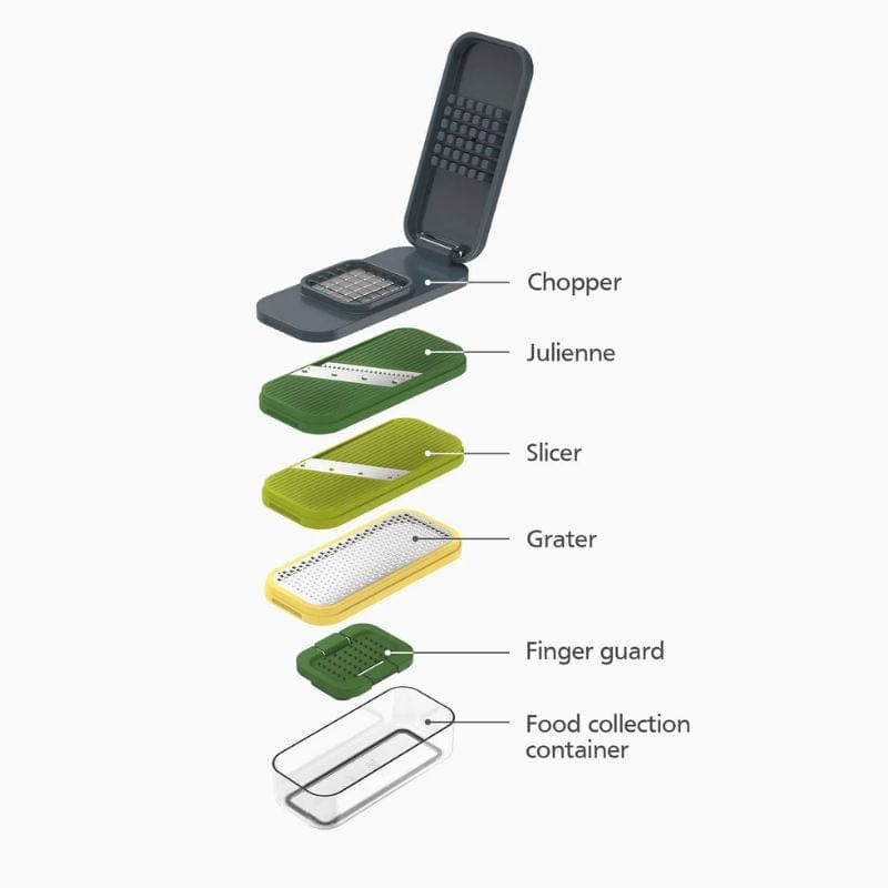 JOSEPH JOSEPH Kitchenware JOSEPH JOSEPH - Multi-prep™ Compact Multicolour 4-piece Grater & Slicer