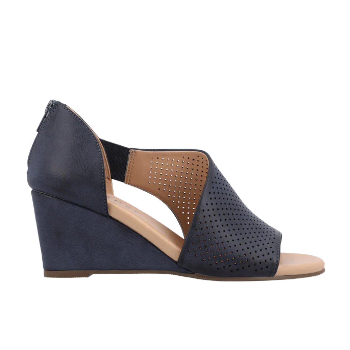 JOURNEE COLLECTION Womens Shoes 37.5 / Navy JOURNEE COLLECTION - Aretha Wedge Heel Sandals