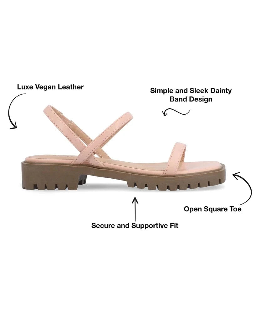 JOURNEE COLLECTION Womens Shoes 37.5 / Pink JOURNEE COLLECTION - Block Heeled Sandals