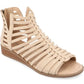 JOURNEE COLLECTION Womens Shoes JOURNEE COLLECTION - Delilah Gladiator Sliver Wedge Sandals