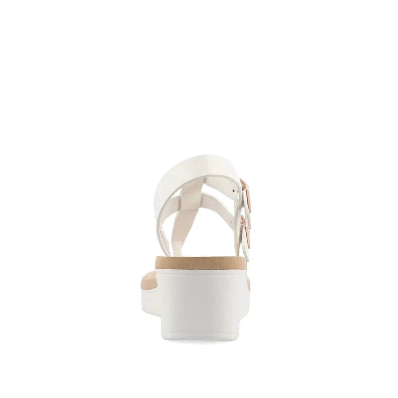 JOURNEE COLLECTION Womens Shoes JOURNEE COLLECTION - Double buckle wedge sandals