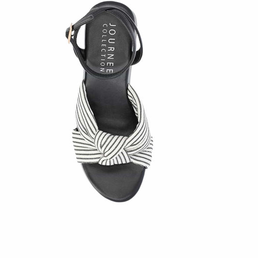 JOURNEE COLLECTION Womens Shoes 39.5 / Multi-Color JOURNEE COLLECTION - Faux Leather Platform Sandals