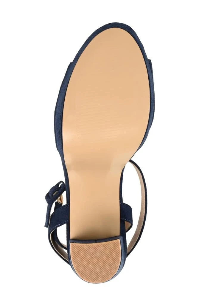 JOURNEE COLLECTION Womens Shoes JOURNEE COLLECTION - Leather Platform Heel Sandals