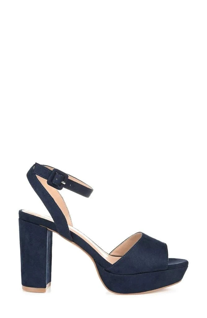 JOURNEE COLLECTION Womens Shoes JOURNEE COLLECTION - Leather Platform Heel Sandals