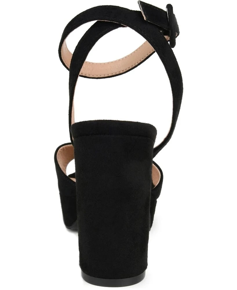 JOURNEE COLLECTION Womens Shoes JOURNEE COLLECTION - Leather Platform Heel Sandals