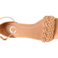 JOURNEE COLLECTION Womens Shoes 38 / Brown JOURNEE COLLECTION - Mabella Braided Chain Sandals