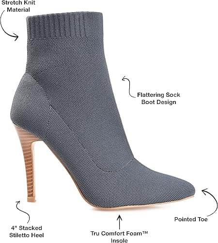 JOURNEE COLLECTION Womens Shoes JOURNEE COLLECTION - Milyna Tru Comfort Foam Pull On Stiletto Booties