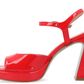 JOURNEE COLLECTION Womens Shoes 37.5 / Red JOURNEE COLLECTION - Vegan Leather Ankle Strap Platform Dress Sandals