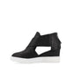 JOURNEE COLLECTION Womens Shoes 38.5 / Black JOURNEE COLLECTION - Wedge Sneakers In Faux Leather