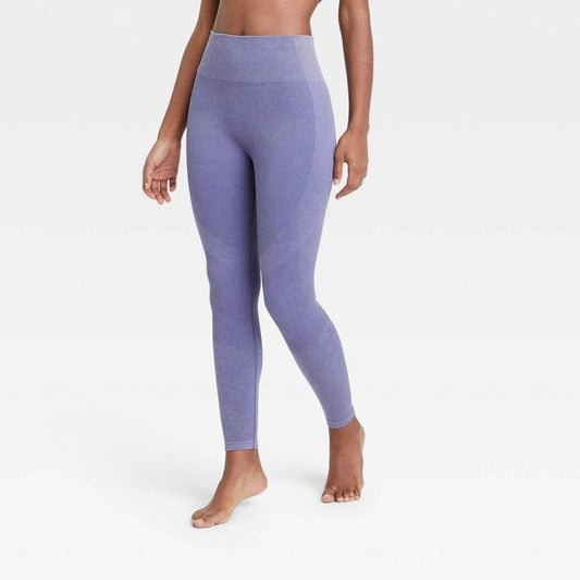 JOYLAB Womens sports XL / Purple JOYLAB - High-Rise Ribbed Seamless 7/8 Leggings