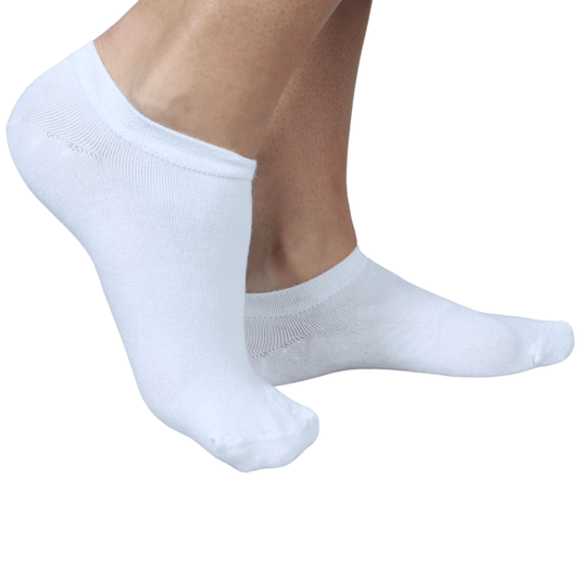 JUAN RAUL Socks One Size / White JUAN RAUL - Solid ankle logo socks
