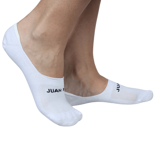 JUAN RAUL Socks 40-44 / White JUAN RAUL - Solid Seamless Silicone Reinforced Socks