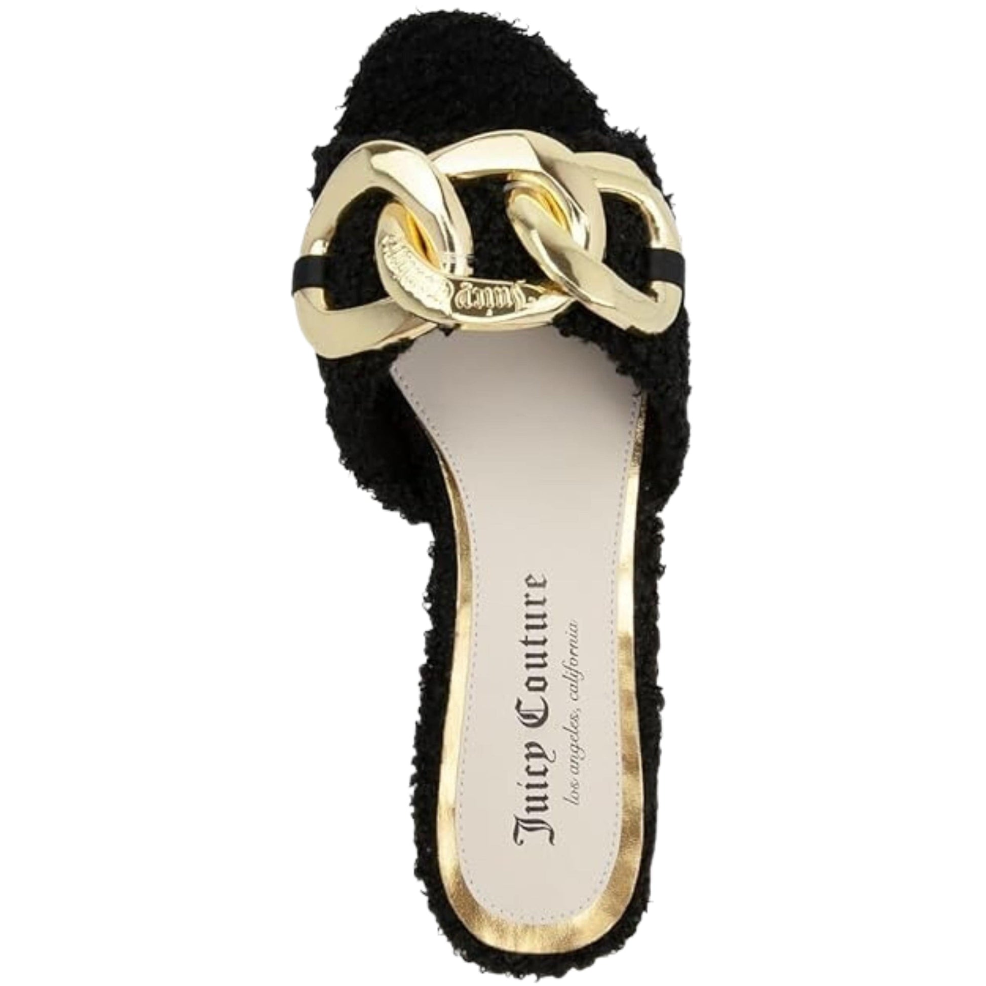 JUICY COUTURE Womens Shoes 45 / Black JUICY COUTURE - Zumi Faux Fur Heeled Sandals