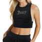 JUICY COUTURE Womens Tops L / Black JUICY COUTURE - Cropped Velour Tank Top