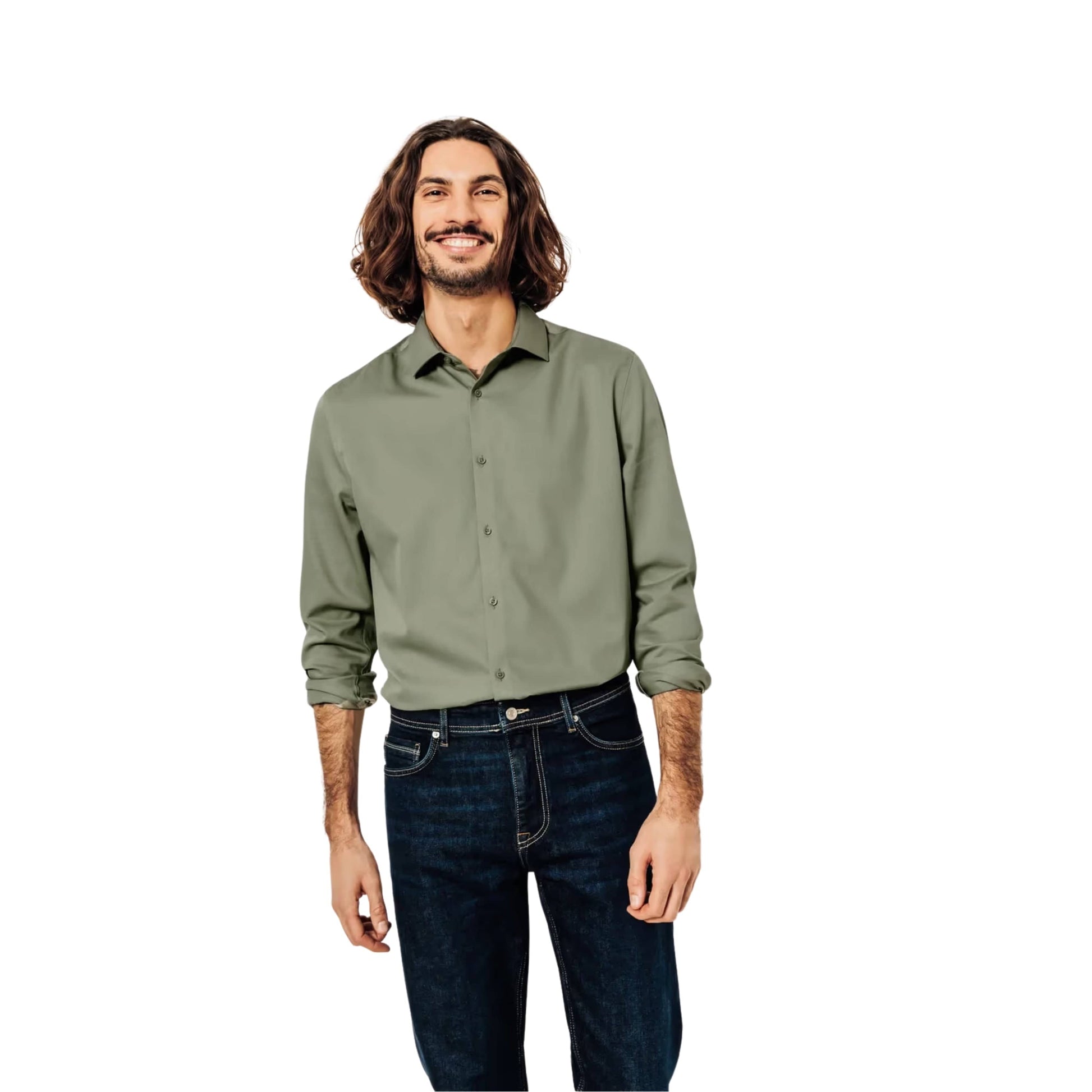 JULES Mens Tops S / Dark Green JULES - Long Sleeves Shirt