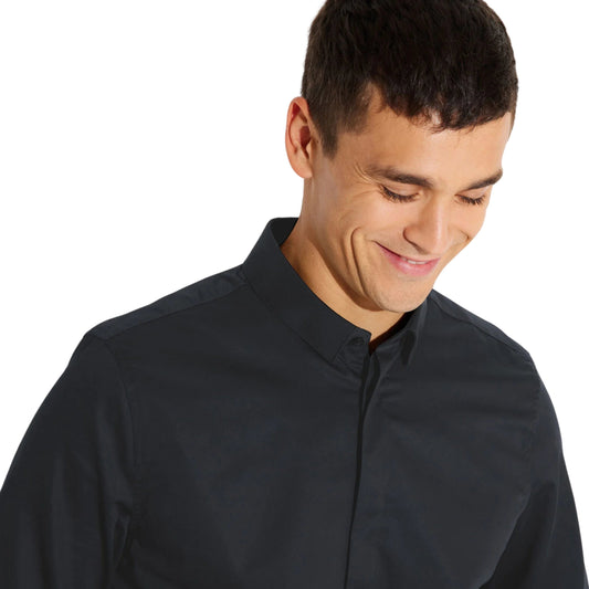 JULES Mens Tops M / Black JULES - Satin Cotton Shirt