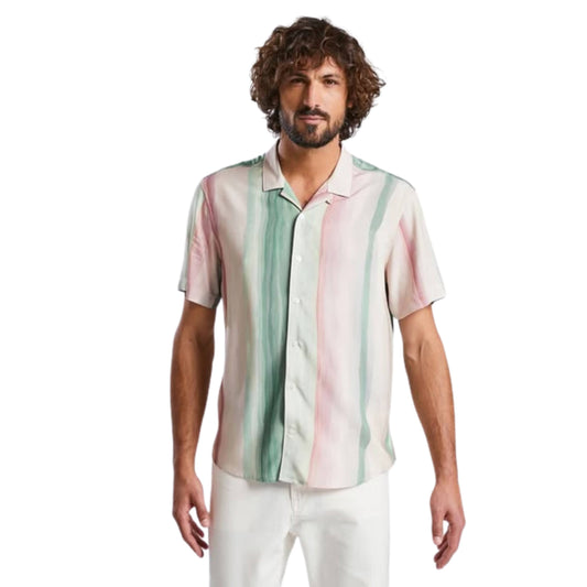 JULES Mens Tops XS / Multi-Color JULES - Stripped rainbow button shirt