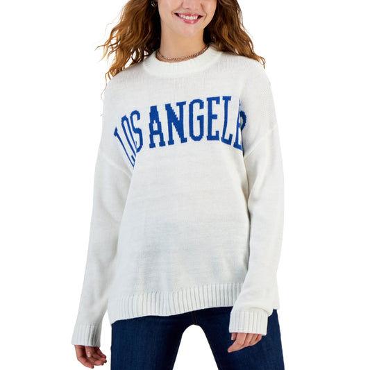 JUST POLLY Womens Tops M / White JUST POLLY - Drop-Shoulder Los Angeles Sweater