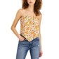 JUST POLLY Womens Tops XS / Multi-Color JUST POLLY - Printed Strapless Off shoulder