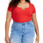 JUST POLLY Womens Tops XXXL / Red JUST POLLY - V-Notch Bodysuit