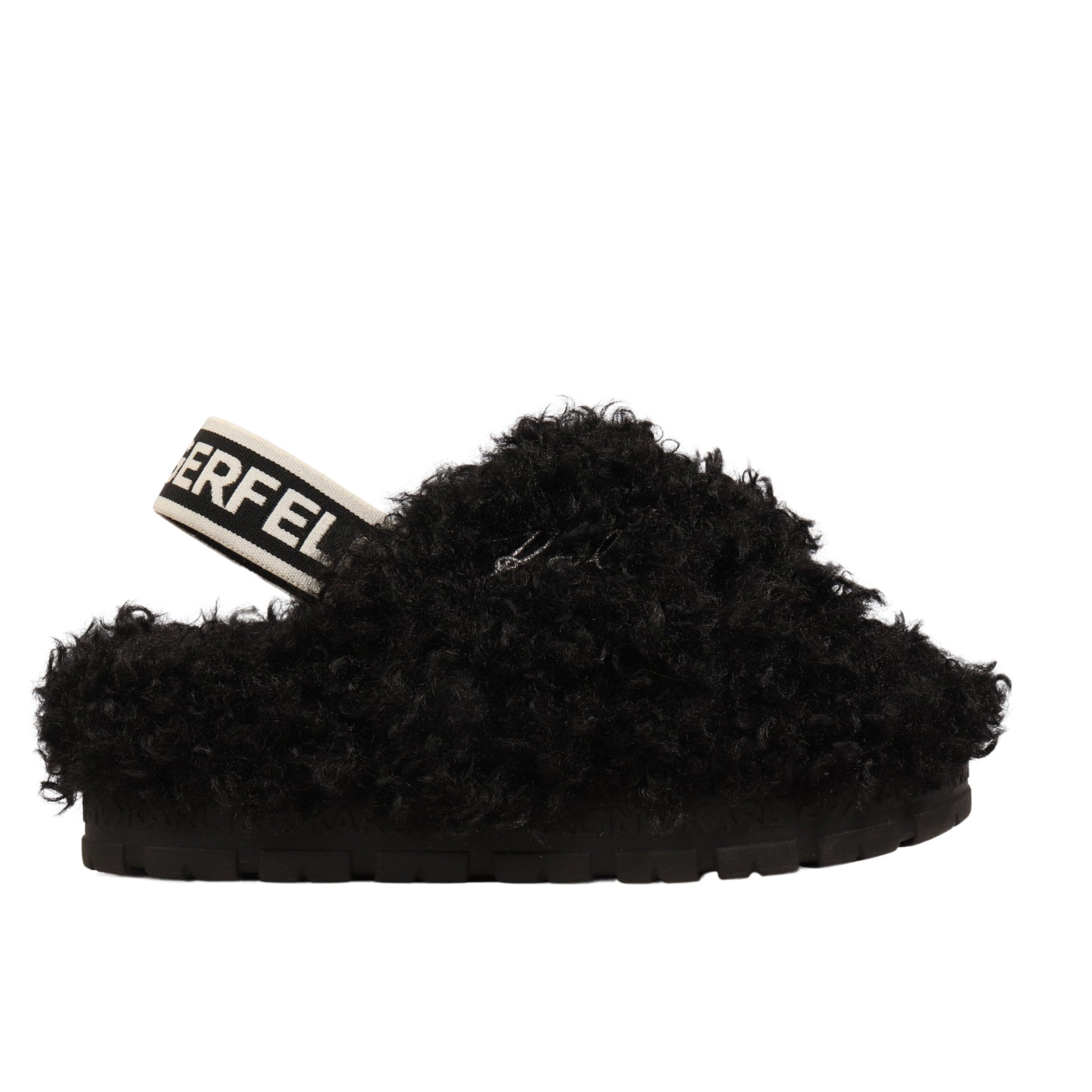 KARL LAGERFELD Womens Shoes 37 / Black KARL LAGERFELD -  Fluff Slippers