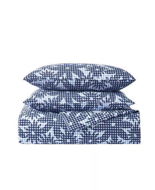 KATE SPADE Comforter/Quilt/Duvet Full/Queen / Blue KATE SPADE - Daisy Gingham 3 Piece Mini Comforter Set