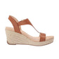 KENNETH COLE Womens Shoes 41 / Brown KENNETH COLE - Card T-Strap Wedge Sandal