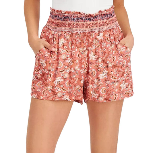 KINGSTON GREY Womens Bottoms KINGSTON GREY - Printed Pull-On Shorts