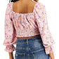 KINGSTON GREY Womens Tops M / Multi-Color KINGSTON GREY - Floral-Print Peasant Blouse